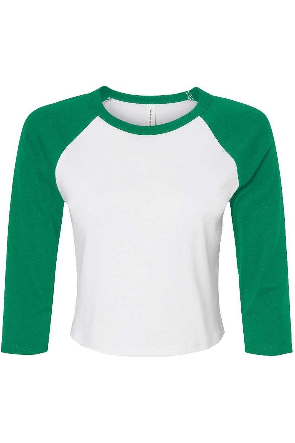 Футболка женская BELLA + CANVAS с микро-рубчиком и рукавом реглан 3/4 для малышей, цвет white/ kelly 
Футболка женская BELLA + CANVAS с микро-рубчиком и рукавом реглан 3/4 для малышей, цвет white/ kelly