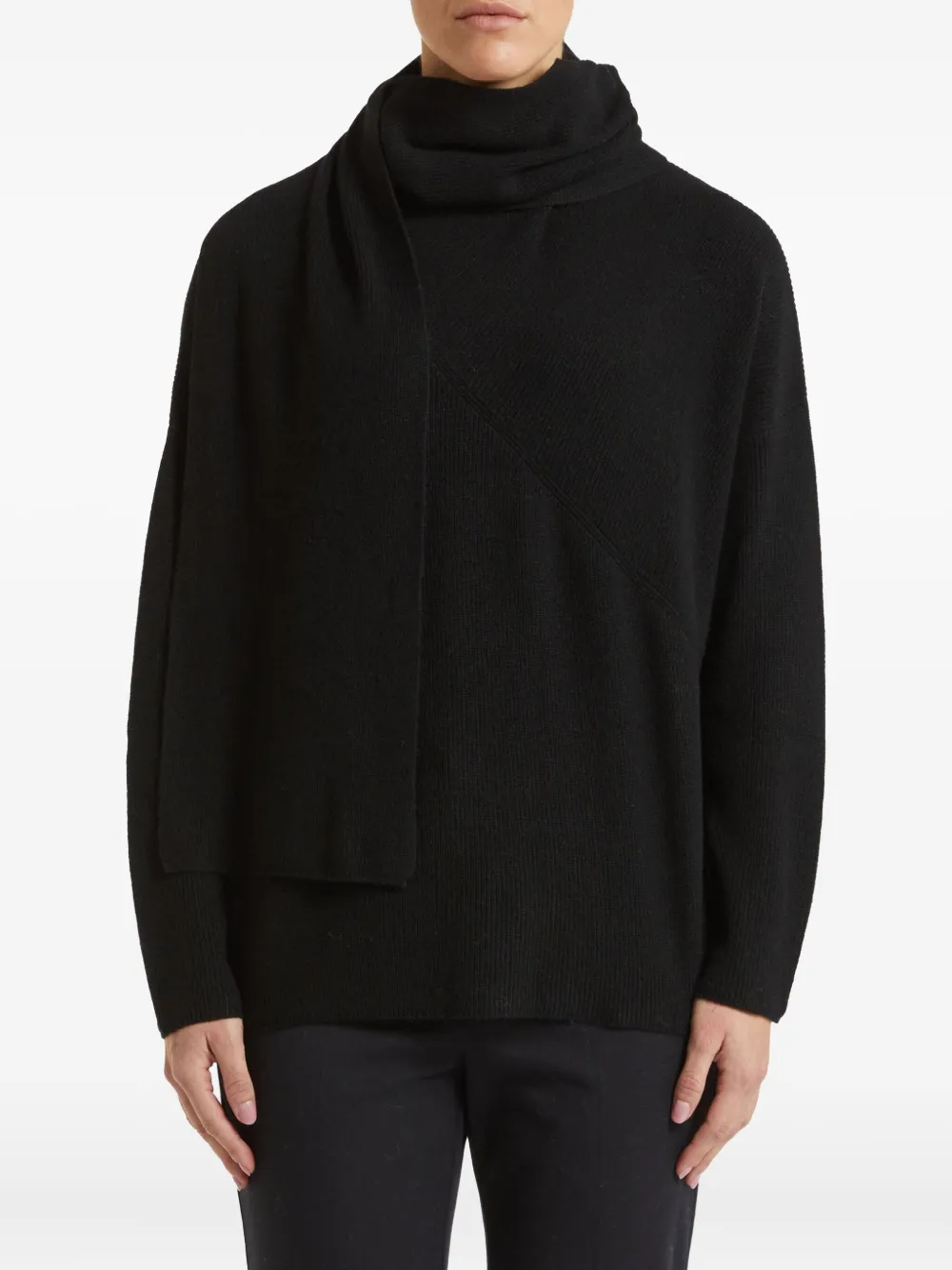 Свитер с шарфом Pennyblack, черный
Свитер с шарфом Pennyblack, черный