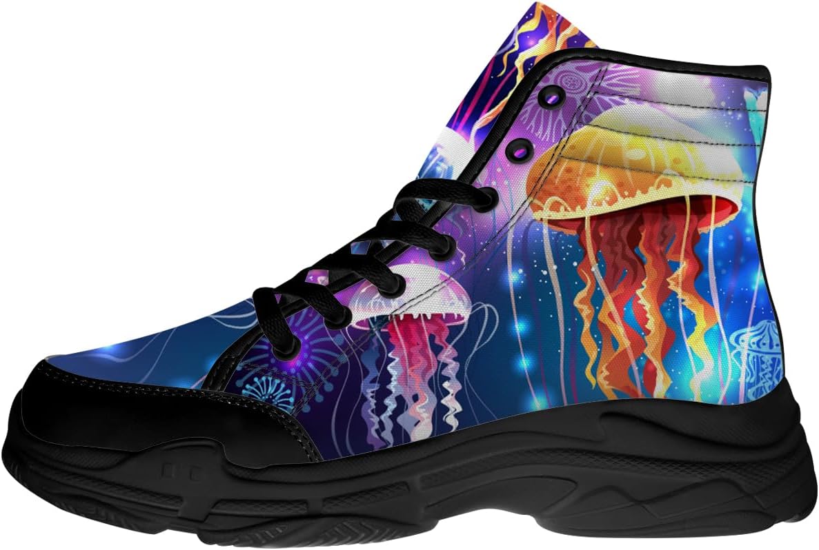 Женские и мужские высокие кеды «Медуза», шнурованные кроссовки с 3D-принтом на платформе, подарок для нее и для него Generic, 3102 Jellyfish Colorful
Женские и мужские высокие кеды «Медуза», шнурованные кроссовки с 3D-принтом на платформе, подарок для нее и для него Generic, 3102 Jellyfish Colorful