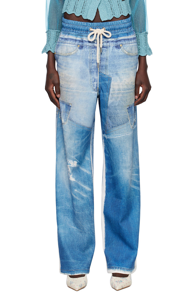 Джинсовые брюки с эффектом обманки из сетки Andersson Bell, синий
Джинсовые брюки с эффектом обманки из сетки Andersson Bell, синий