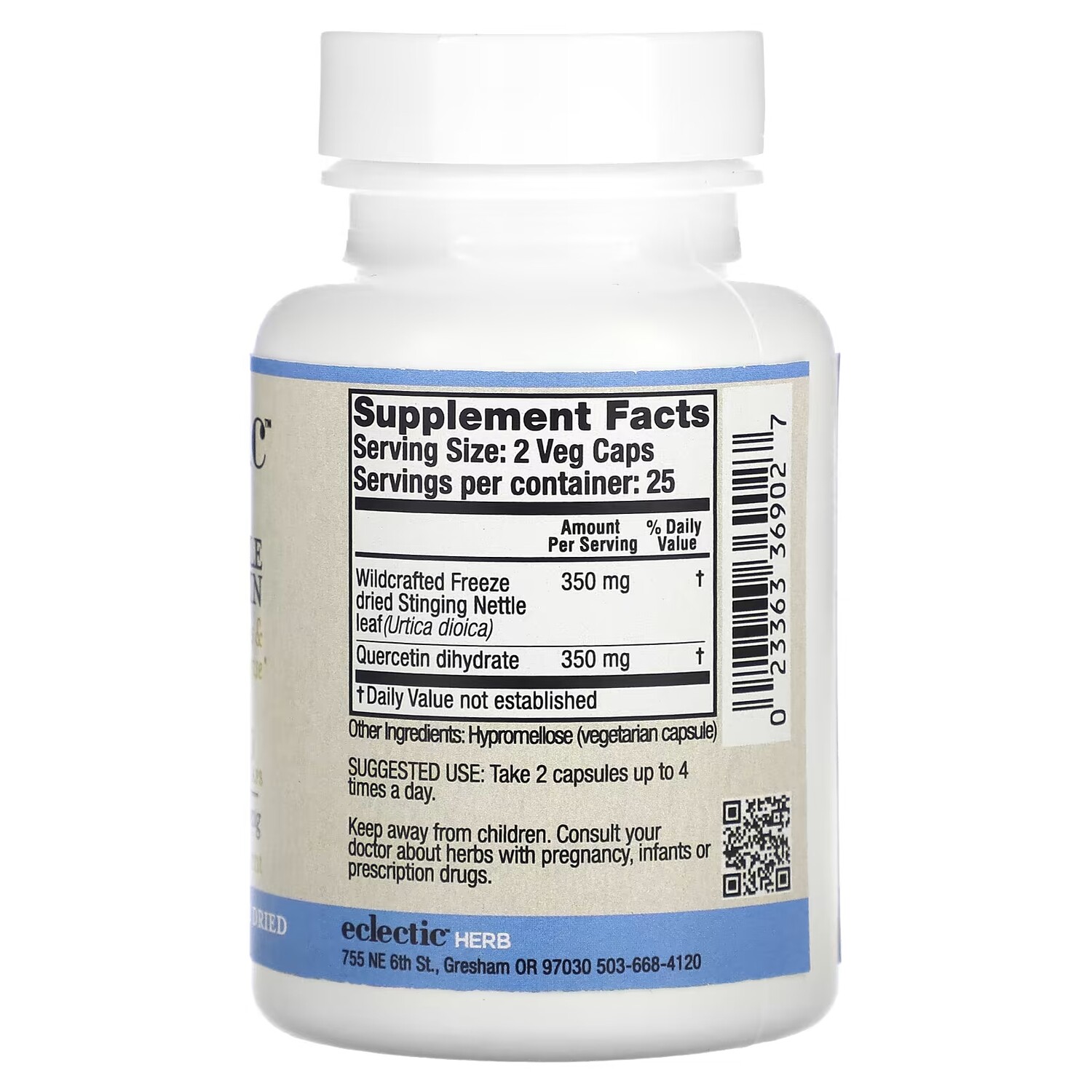 Крапива Кверцетин Eclectic Institute, без глютена, 90 растительных капсул
Крапива Кверцетин Eclectic Institute, без глютена, 90 растительных капсул