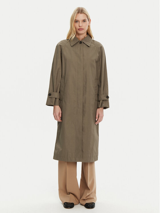 Пальто свободного кроя переходное WW0WW44412 Tommy Hilfiger, коричневый 
Пальто свободного кроя переходное WW0WW44412 Tommy Hilfiger, коричневый