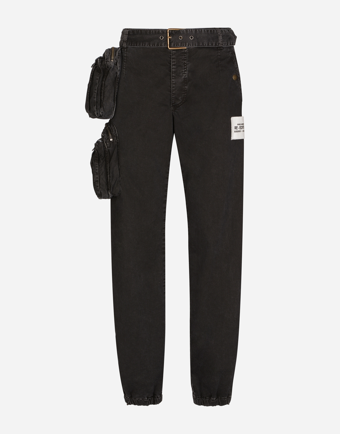 Хлопковые брюки с ремнем и поясной сумкой Dolce & Gabbana, черный
Хлопковые брюки с ремнем и поясной сумкой Dolce & Gabbana, черный