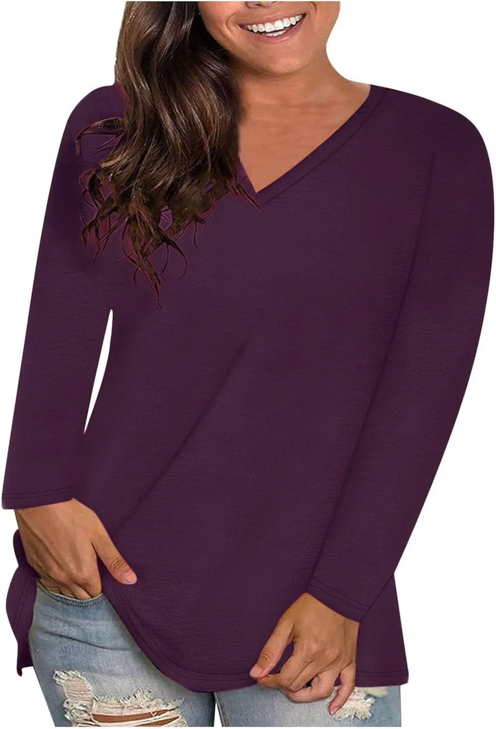 Женский свитшот с V-образным вырезом, длинный рукав, свободный крой IEPOFG
Женский свитшот с V-образным вырезом, длинный рукав, свободный крой IEPOFG