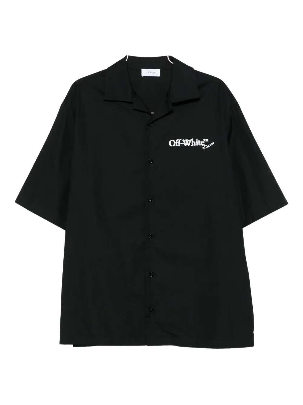Рубашка с короткими рукавами и вышитым логотипом OFF-WHITE, черный
Рубашка с короткими рукавами и вышитым логотипом OFF-WHITE, черный