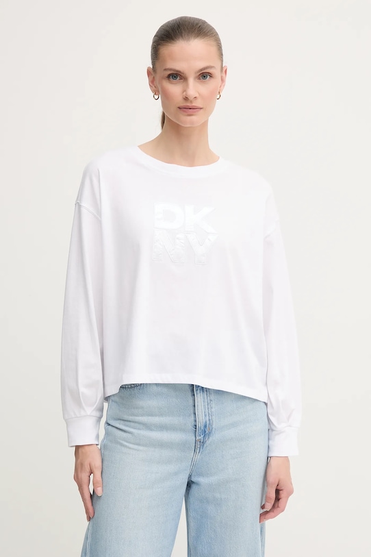 Лонгслив хлопковый Dkny, белый
Лонгслив хлопковый Dkny, белый