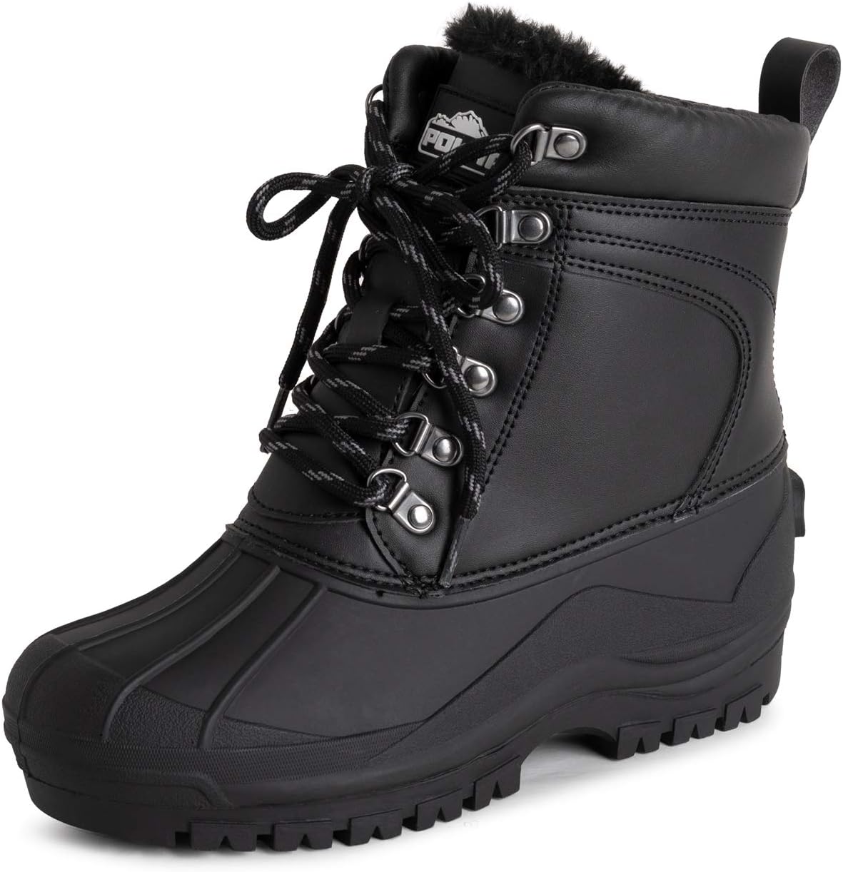 Мужские короткие нейлоновые зимние ботинки POLAR Muck с шнуровкой для снега и дождя, повседневные утиные ботинки, черный
Мужские короткие нейлоновые зимние ботинки POLAR Muck с шнуровкой для снега и дождя, повседневные утиные ботинки, черный