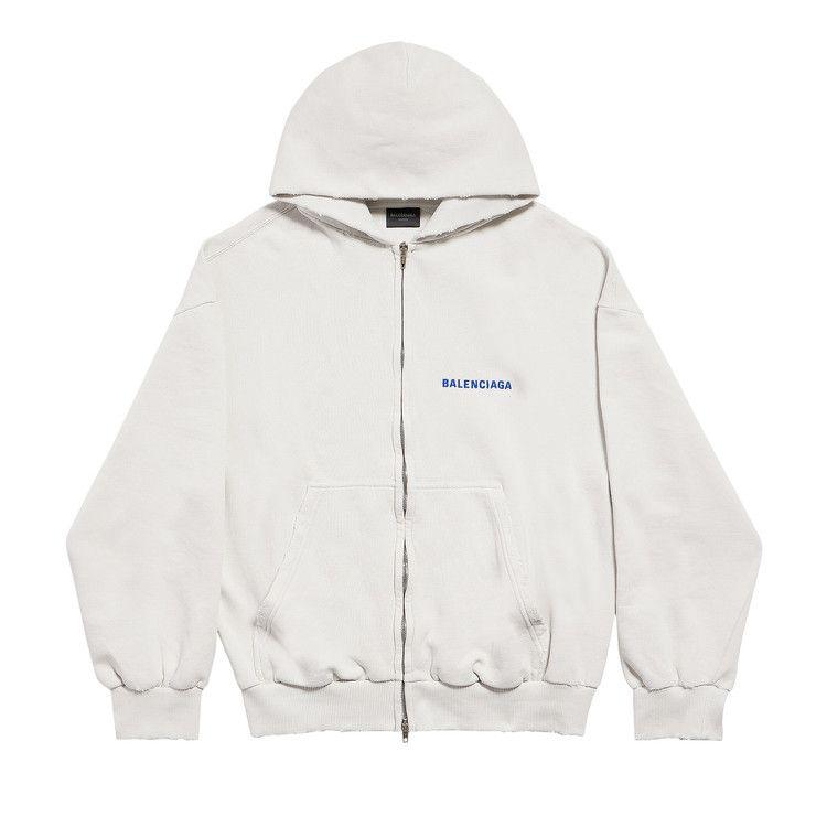 Худи Balenciaga Logo Embroidered Zip-Up Hoodie, Dirty White/Sport Blue
Худи Balenciaga Logo Embroidered Zip-Up Hoodie, Dirty White/Sport Blue