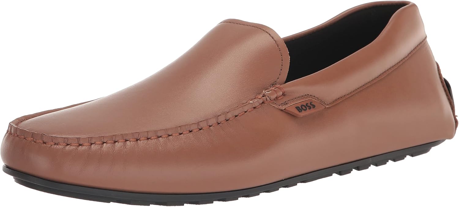 BOSS мужские гладкие кожаные мокасины с резиновой подошвой, Tiger Eye Beige
BOSS мужские гладкие кожаные мокасины с резиновой подошвой, Tiger Eye Beige