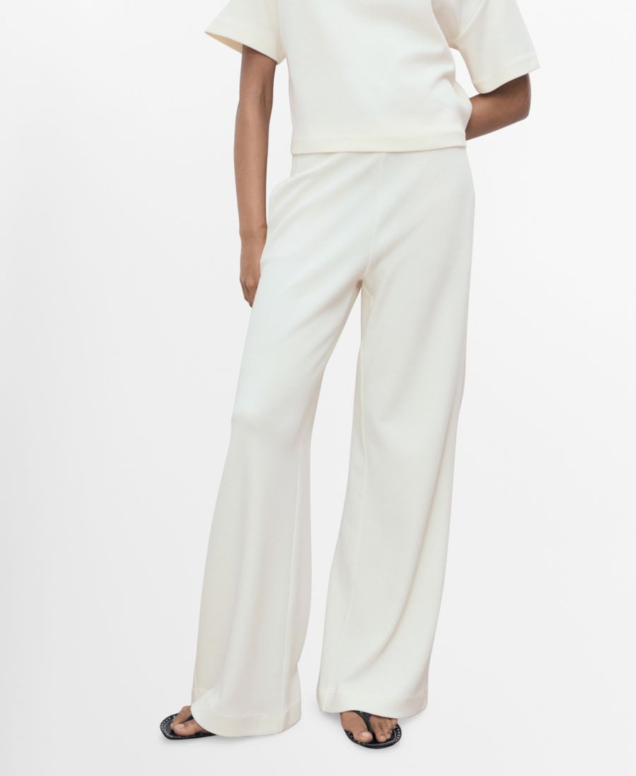 Женские хлопковые брюки прямого кроя MANGO, Ecru
Женские хлопковые брюки прямого кроя MANGO, Ecru