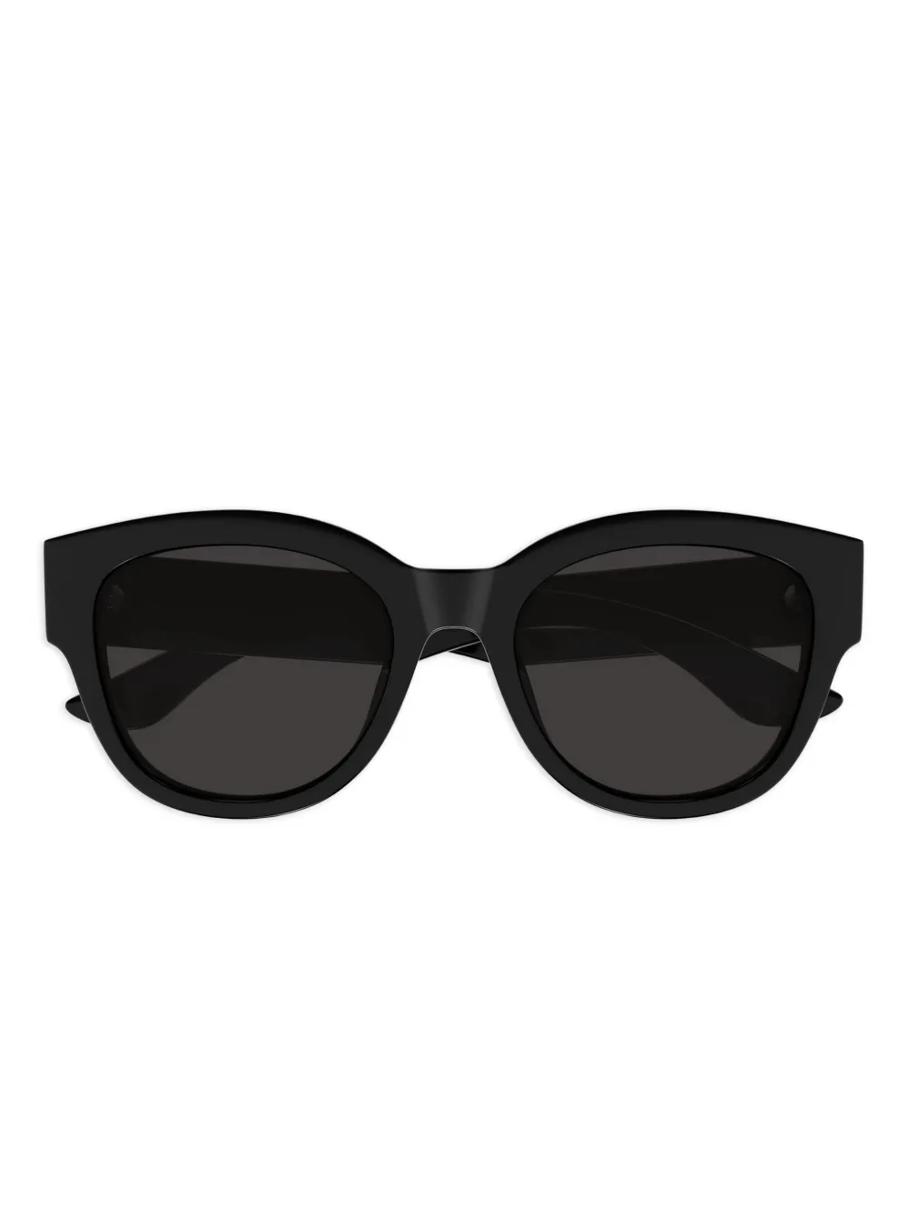 Солнцезащитные очки в круглой оправе Alexander McQueen Eyewear, черный 
Солнцезащитные очки в круглой оправе Alexander McQueen Eyewear, черный