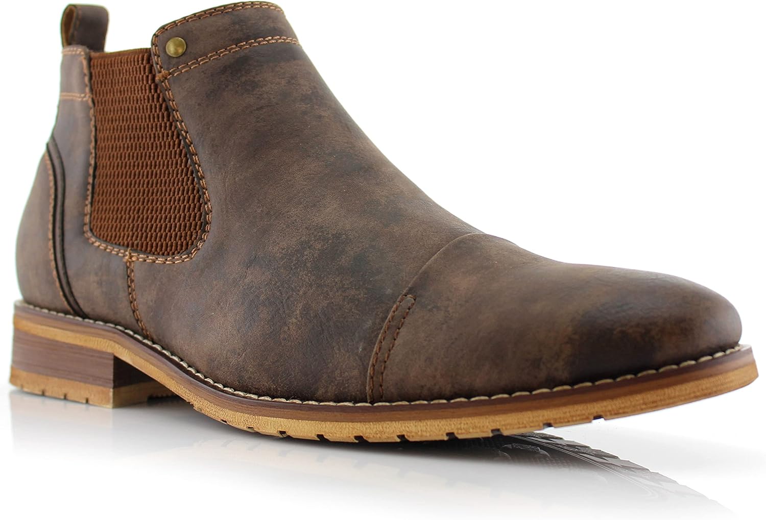 Мужские ботинки Chelsea Ferro Aldo, Ботинки на бедро с эластичной вставкой в стилях с гладким носком, носком с накладкой и крыловидным брогированием, Для повседневной носки, работы, торжественных и официальных мероприятий, 1. Chestnut Brown
Мужские ботинки Chelsea Ferro Aldo, Ботинки на бедро с эластичной вставкой в стилях с гладким носком, носком с накладкой и крыловидным брогированием, Для повседневной носки, работы, торжественных и официальных мероприятий, 1. Chestnut Brown