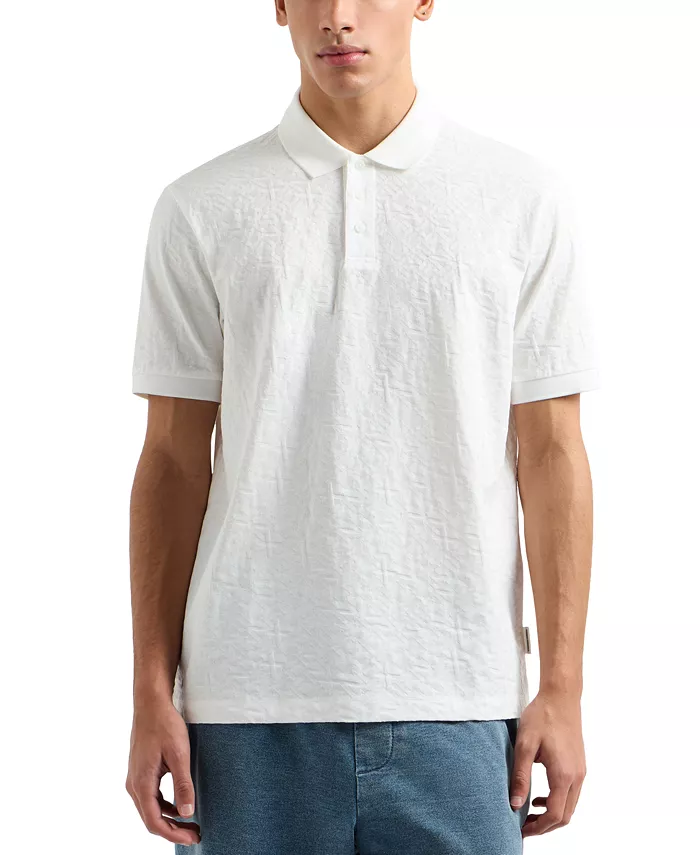 Мужская классическая поло с коротким рукавом и логотипом по всей поверхности A|X Armani Exchange, белый
Мужская классическая поло с коротким рукавом и логотипом по всей поверхности A|X Armani Exchange, белый