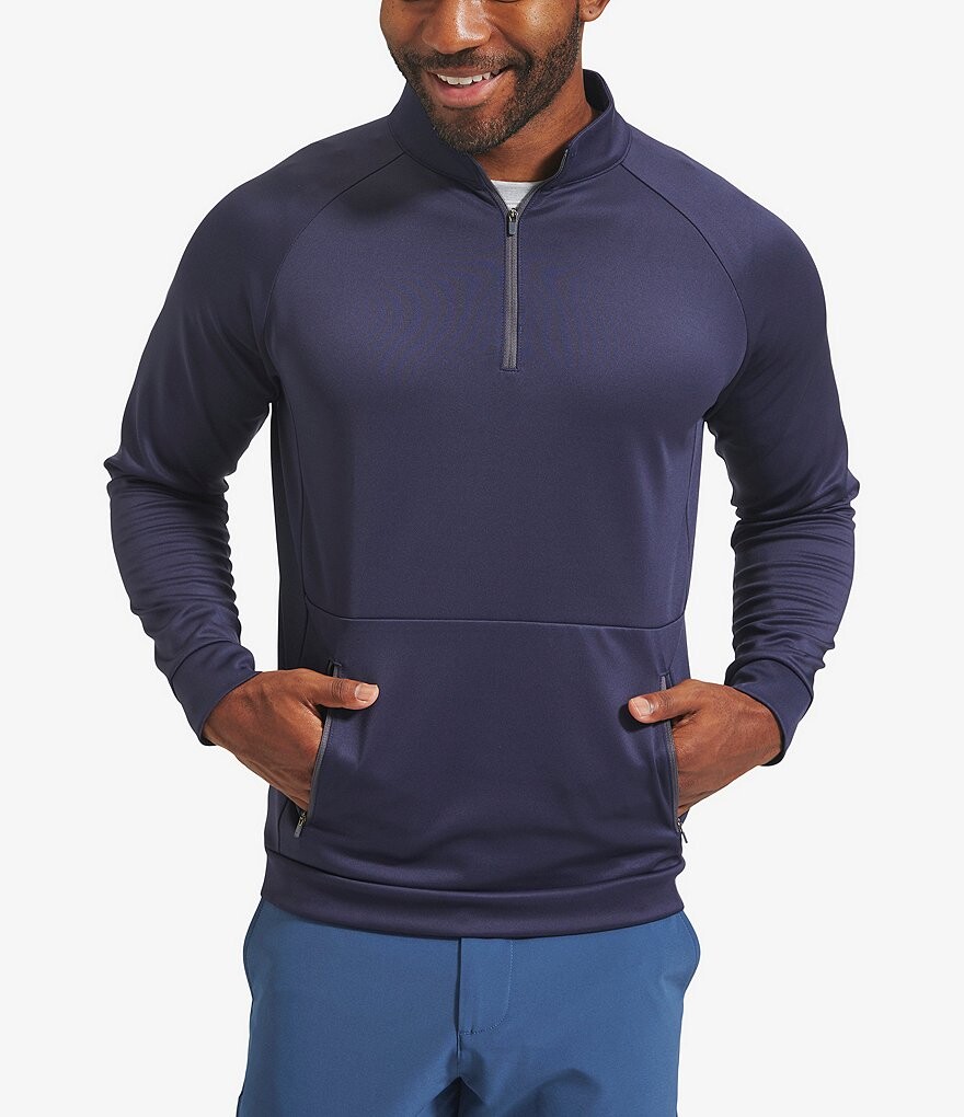 Mizzen+Main Solid Versa Performance Эластичный пуловер с молнией на четверть, синий
Mizzen+Main Solid Versa Performance Эластичный пуловер с молнией на четверть, синий