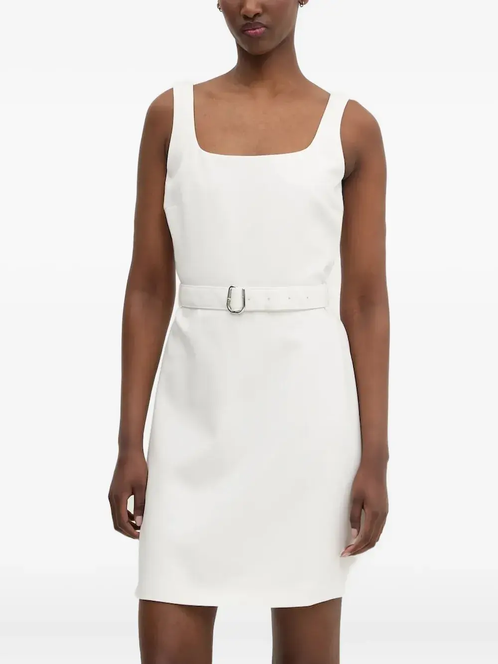 Мини-платье с квадратным вырезом и поясом HUGO, белый
Мини-платье с квадратным вырезом и поясом HUGO, белый