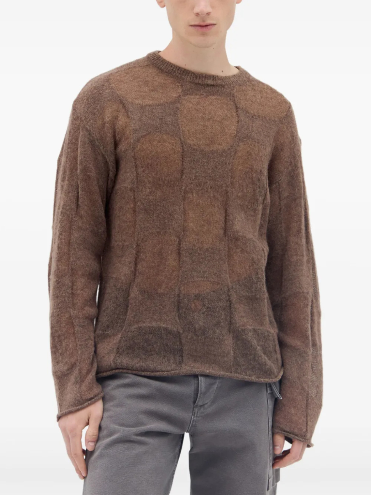 Свитер с круглым вырезом Brain Dead, коричневый
Свитер с круглым вырезом Brain Dead, коричневый