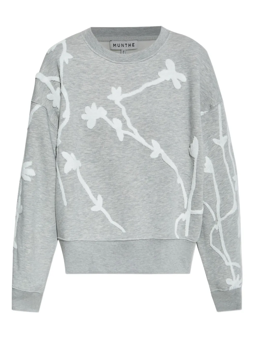 Толстовка с цветочной аппликацией MUNTHE, серый
Толстовка с цветочной аппликацией MUNTHE, серый