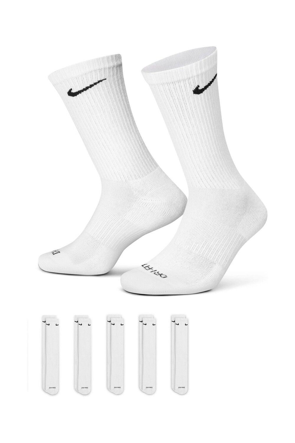 6 пар тренировочных носков Everyday Plus с амортизацией Nike, белый
6 пар тренировочных носков Everyday Plus с амортизацией Nike, белый