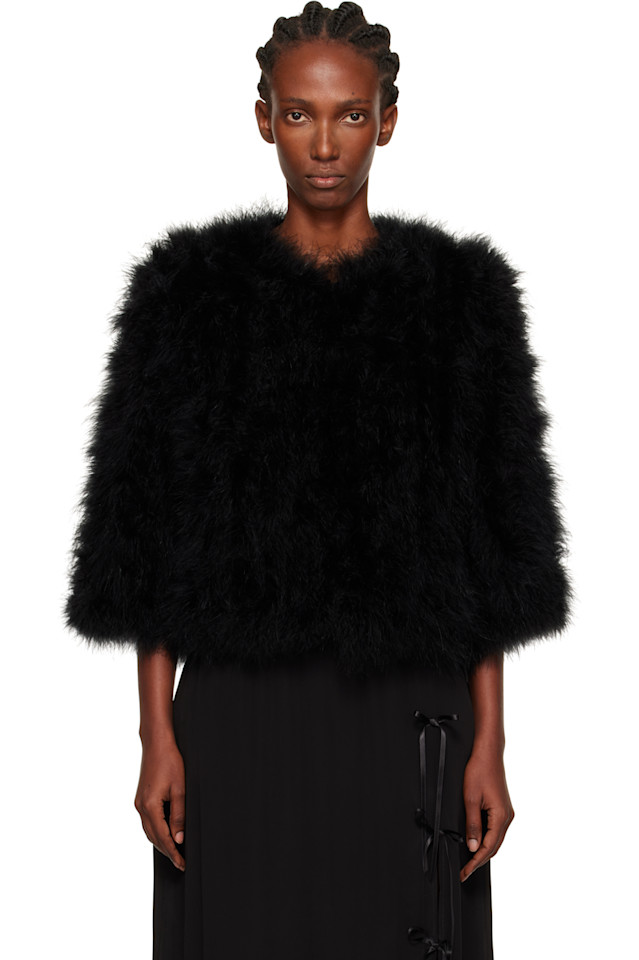 Короткая куртка с перьями Yves Salomon, цвет noir
Короткая куртка с перьями Yves Salomon, цвет noir