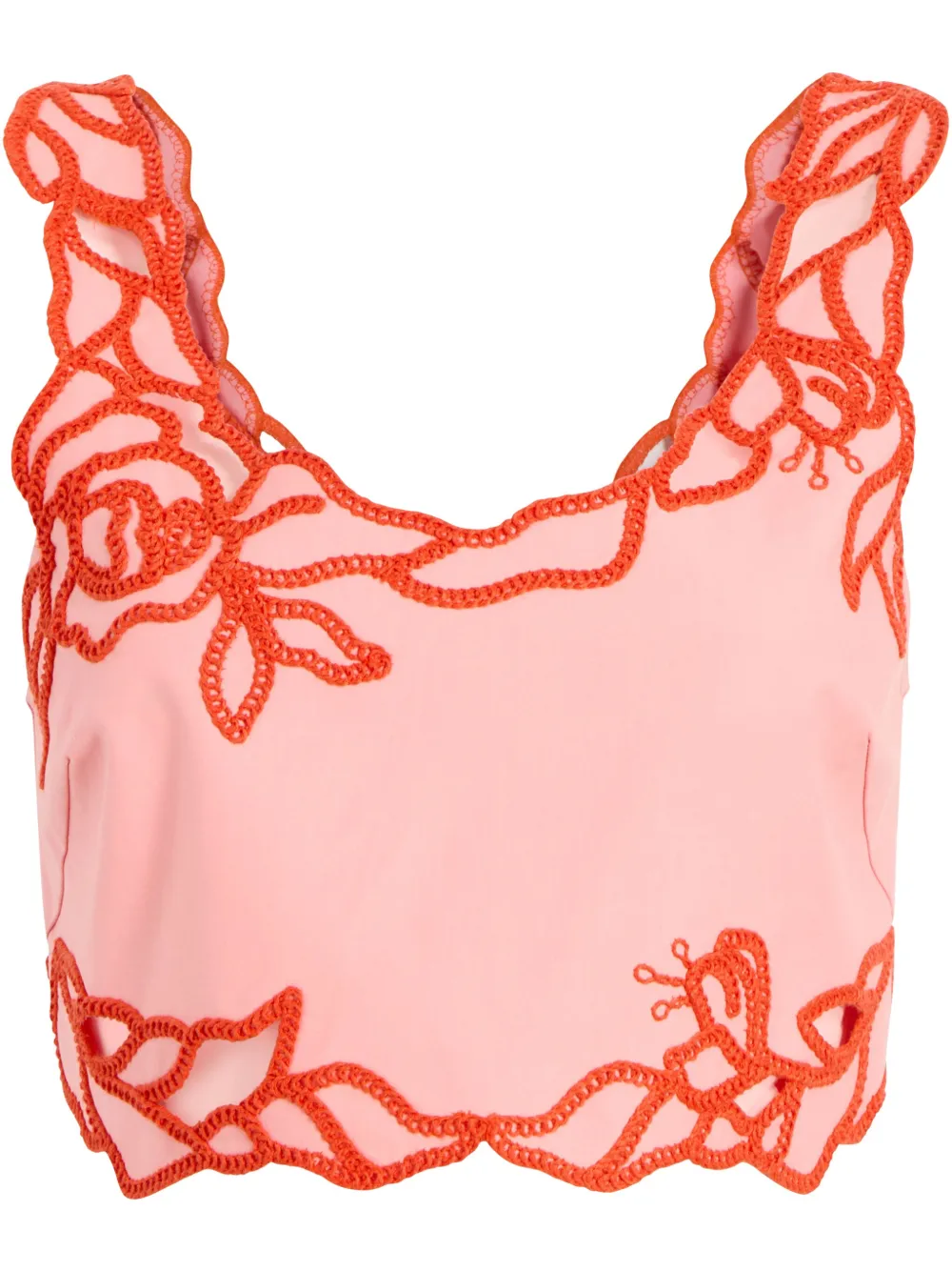 Укороченный топ с цветочной вышивкой Cinq A Sept, розовый
Укороченный топ с цветочной вышивкой Cinq A Sept, розовый