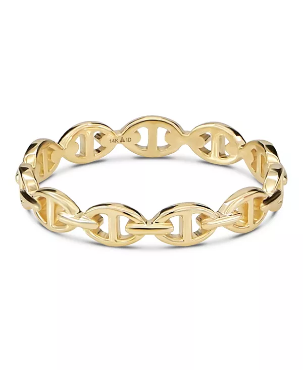 Кольцо в виде якоря из 14-каратного золота, размер 9, вес около 1,8 грамма. Devata, gold