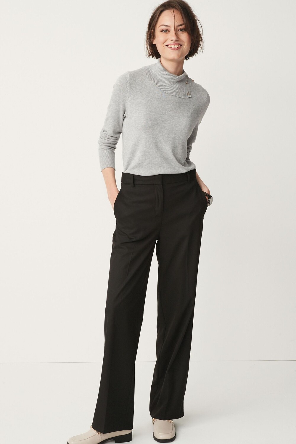 Приталенные брюки широкого кроя Next, синий
Приталенные брюки широкого кроя Next, синий