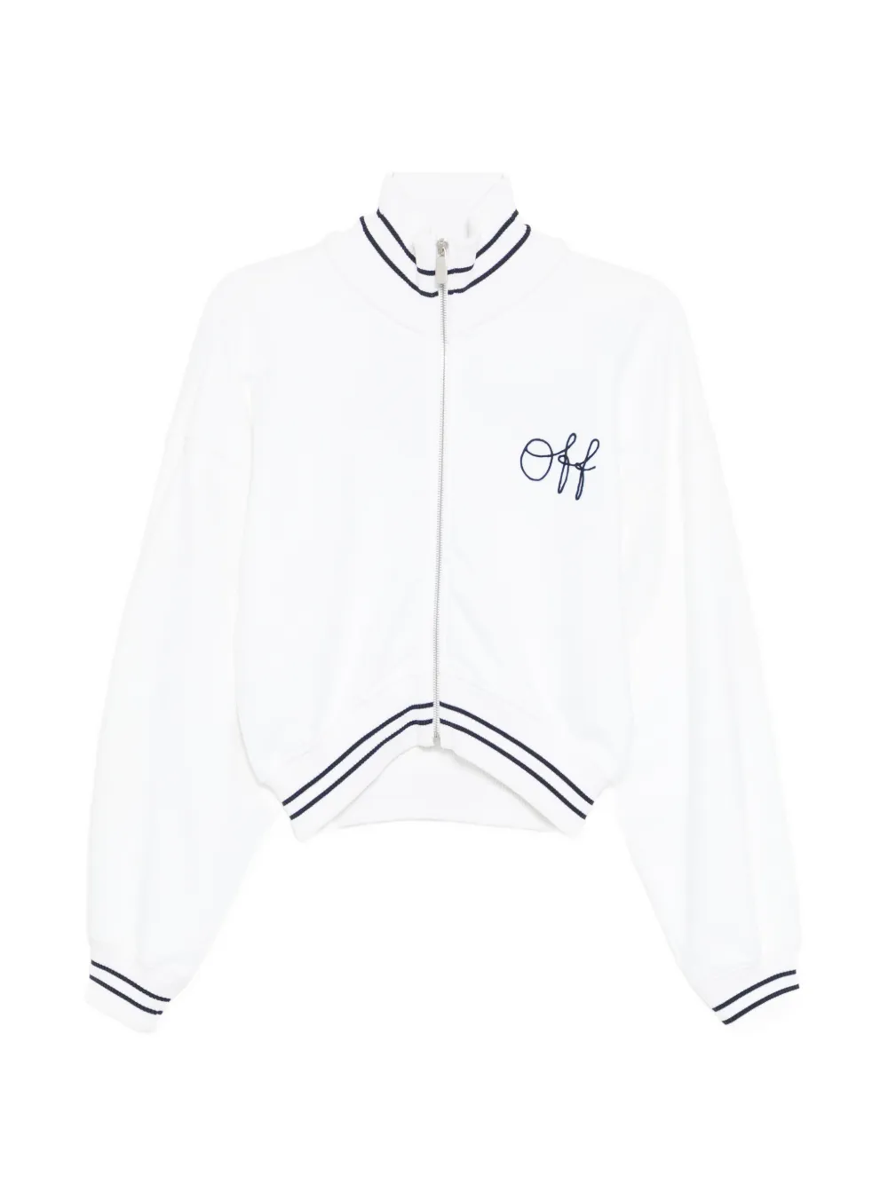 Бомбер в полоску с вышитым логотипом Off-White, белый
Бомбер в полоску с вышитым логотипом Off-White, белый
