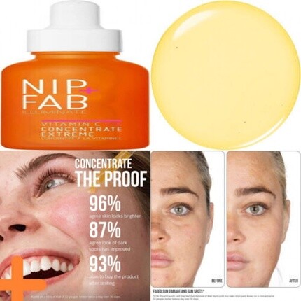 Фиксирующий концентрат с витамином С Extreme 15% 30 мл Сияние кожи лица, Nip+Fab
Фиксирующий концентрат с витамином С Extreme 15% 30 мл Сияние кожи лица, Nip+Fab