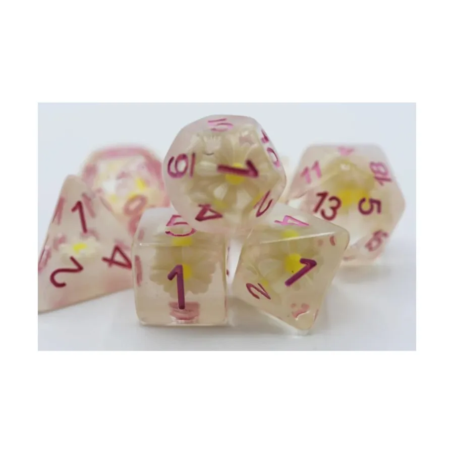 Набор Poly — Весенняя ромашка с розовым (7), Dice Sets - Resin/Acrylic - Red, Orange, Yellow, & Pink (Foam Brain Games)
Набор Poly — Весенняя ромашка с розовым (7), Dice Sets - Resin/Acrylic - Red, Orange, Yellow, & Pink (Foam Brain Games)