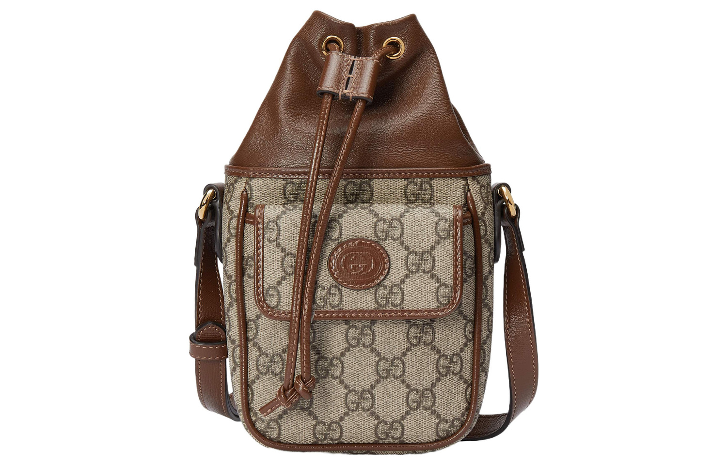 GUCCI Кожаная панельная холщовая сумка ведро мини женская коричневая
GUCCI Кожаная панельная холщовая сумка ведро мини женская коричневая