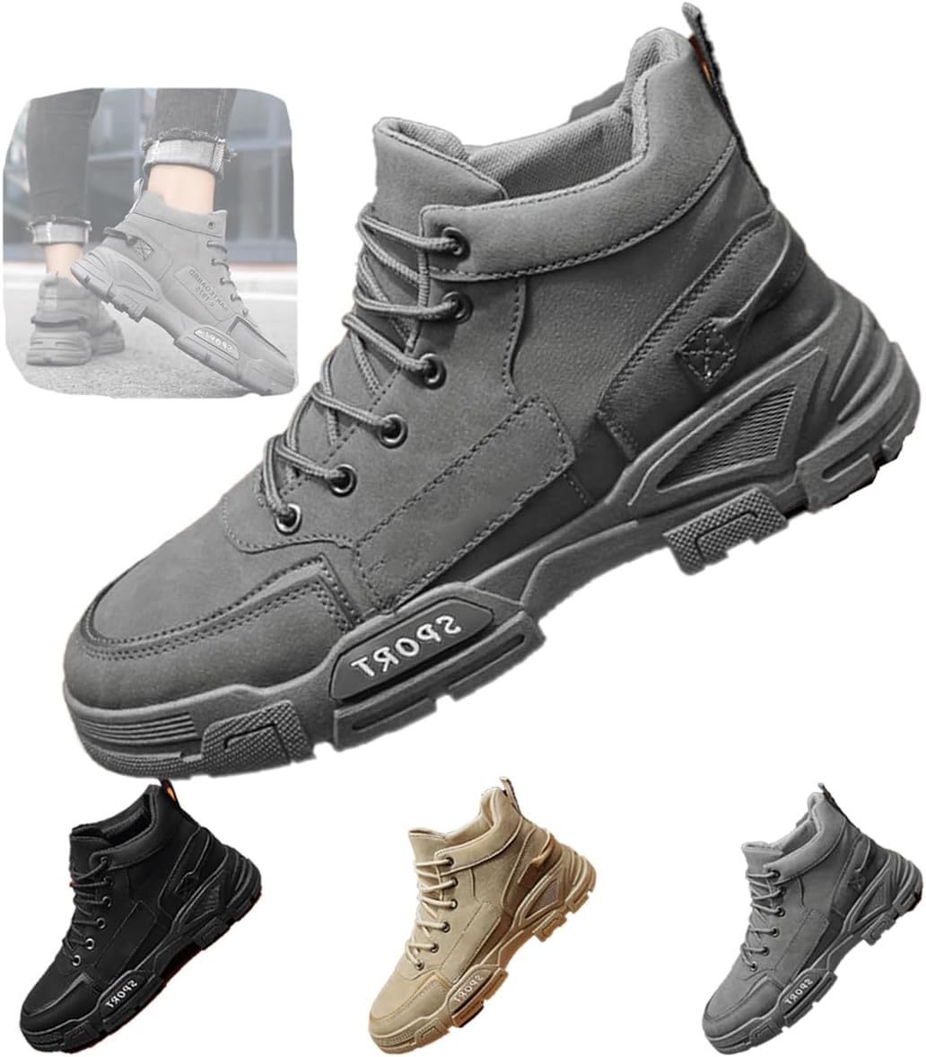 Мужские стильные тактические высокие ботинки на шнуровке, дышащие, удобные, с противоскользящей подошвой и утепленной меховой подкладкой для прогулок на свежем воздухе, походов, альпинизма, осени и зимы Generic, серый
Мужские стильные тактические высокие ботинки на шнуровке, дышащие, удобные, с противоскользящей подошвой и утепленной меховой подкладкой для прогулок на свежем воздухе, походов, альпинизма, осени и зимы Generic, серый