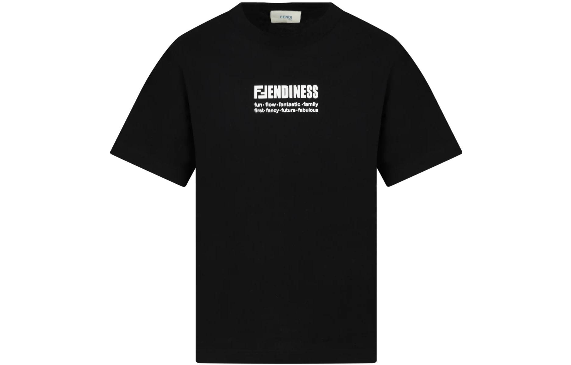 Футболка Fendiness черная детская 
Футболка Fendiness черная детская