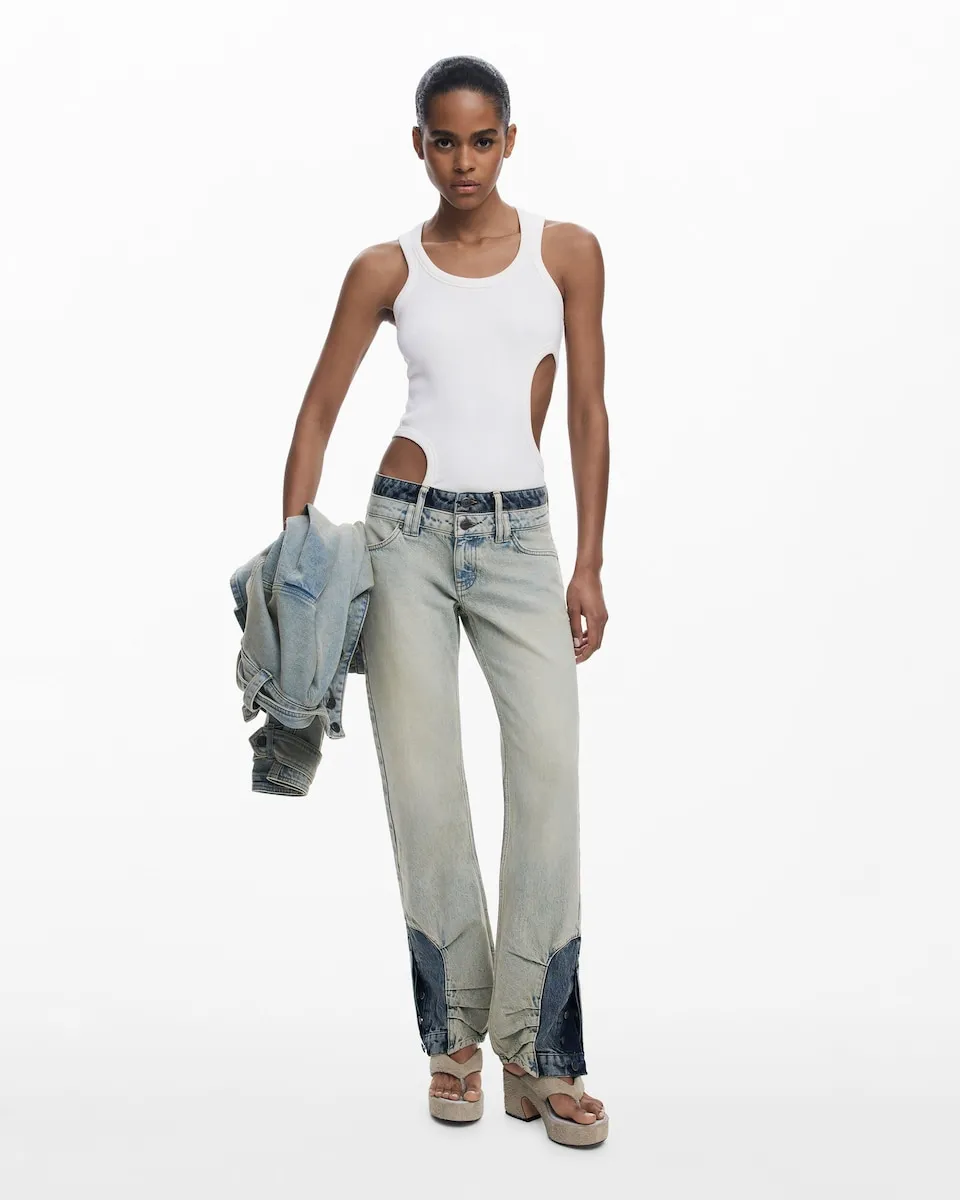 Прямые женские джинсы с комбинированной отделкой Desigual, синий
Прямые женские джинсы с комбинированной отделкой Desigual, синий