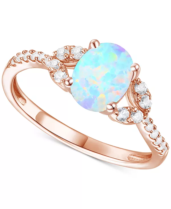 Кольцо с цитрином (1 карат tw) и выращенным в лаборатории белым сапфиром (1/4 карата tw) из стерлингового серебра с покрытием из 14-каратного золота (также с другими драгоценными камнями) Macy'S, opal
Кольцо с цитрином (1 карат tw) и выращенным в лаборатории белым сапфиром (1/4 карата tw) из стерлингового серебра с покрытием из 14-каратного золота (также с другими драгоценными камнями) Macy'S, opal