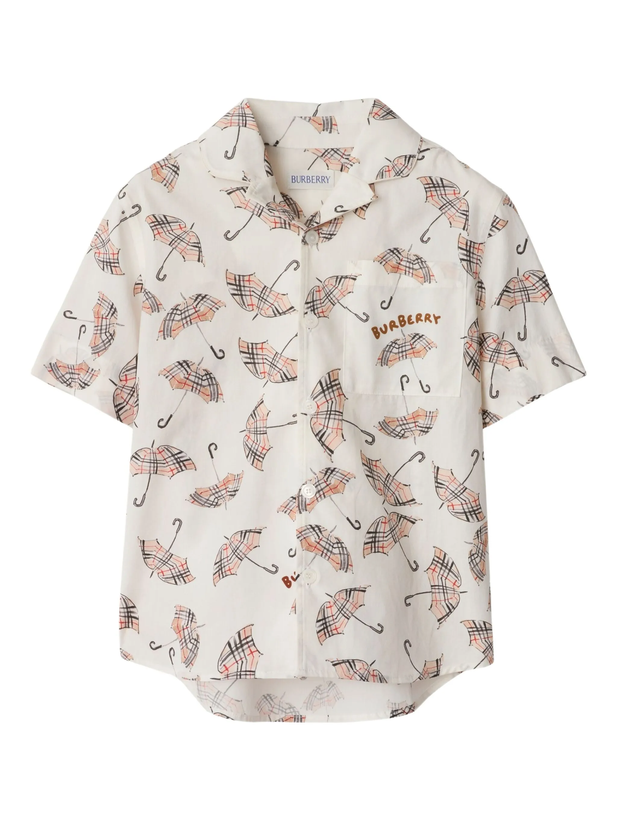 Рубашка с принтом Burberry Kids, белый
Рубашка с принтом Burberry Kids, белый