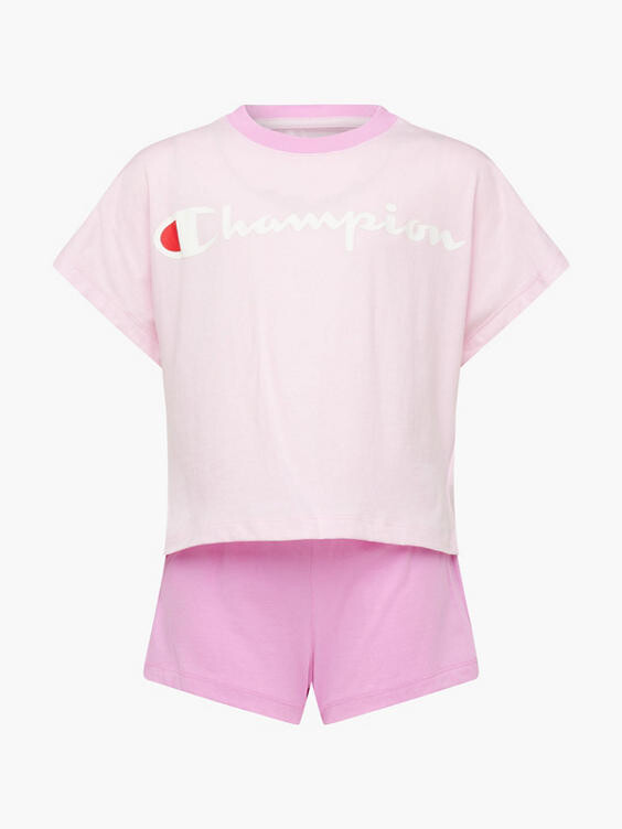 Комплект из футболки и шорт Champion, розовый
Комплект из футболки и шорт Champion, розовый