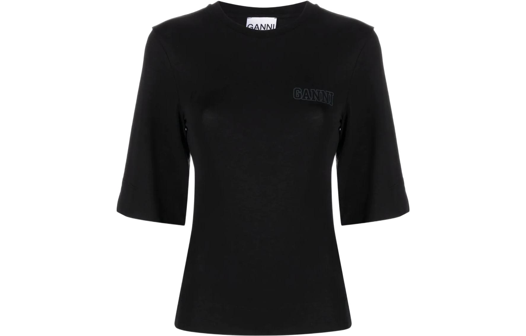 GANNI Футболка женская черная, Черный, GANNI Футболка женская черная
GANNI Футболка женская черная, Черный, GANNI Футболка женская черная
