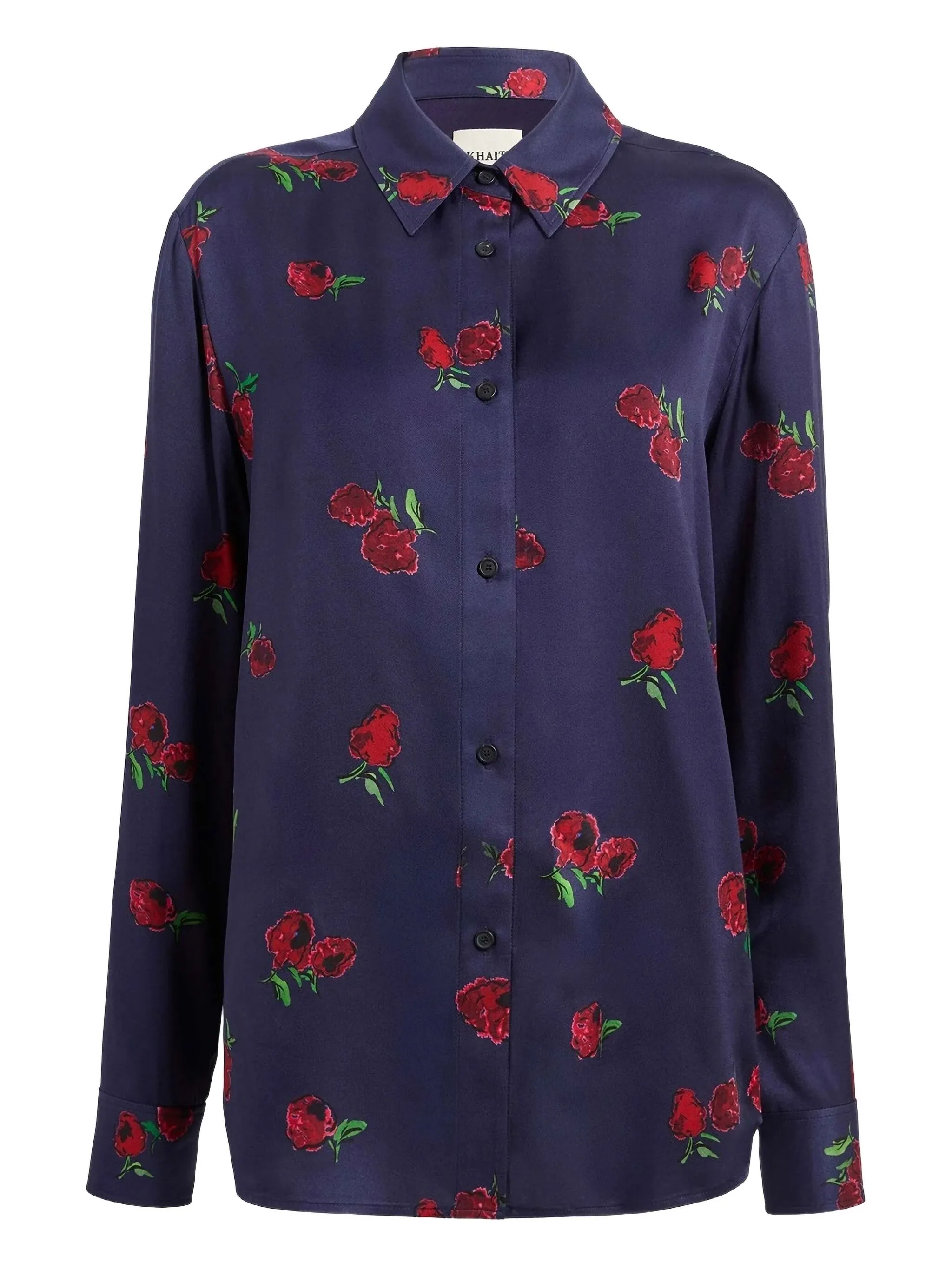 Рубашка с цветочным принтом Khaite, синий
Рубашка с цветочным принтом Khaite, синий