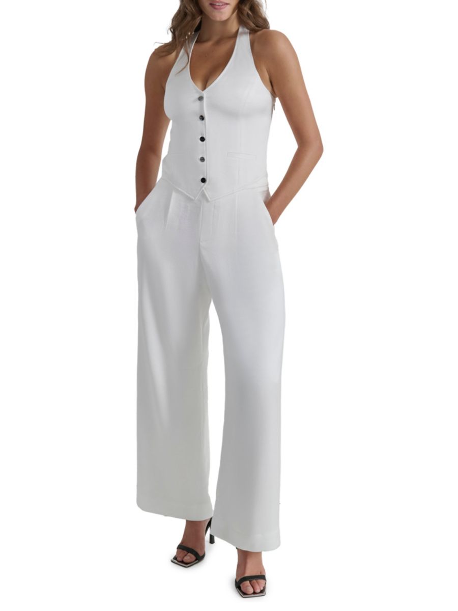 Комбинезон-смокинг без рукавов DKNY, слоновая кость
Комбинезон-смокинг без рукавов DKNY, слоновая кость