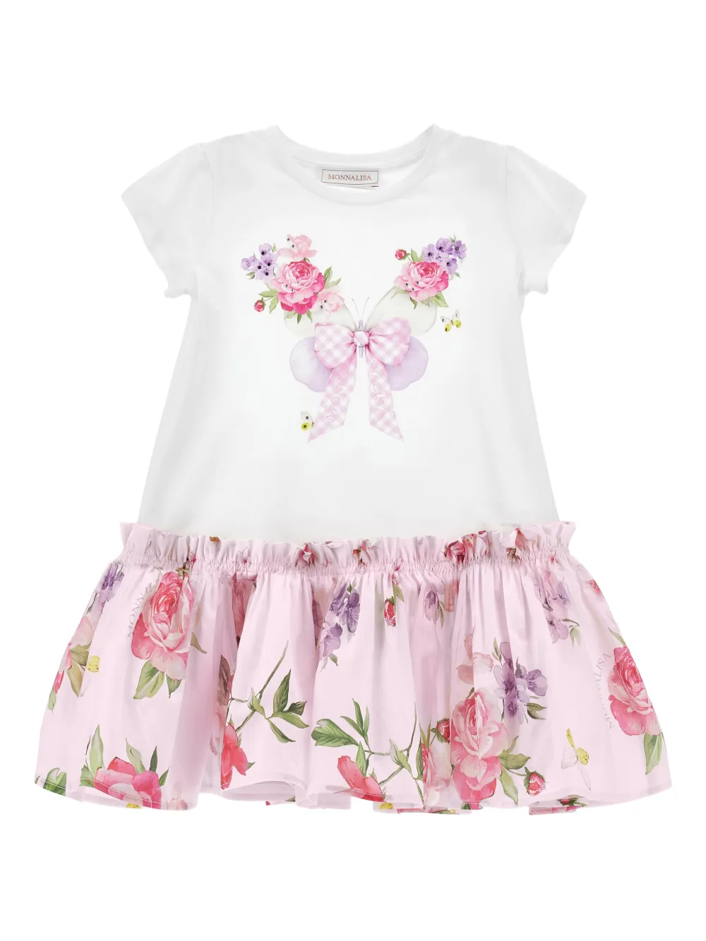 Платье с цветочным принтом и бантом Monnalisa, белый
Платье с цветочным принтом и бантом Monnalisa, белый