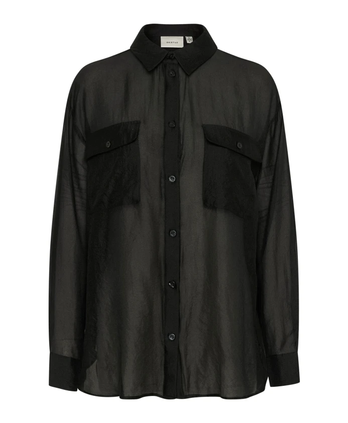 Черная рубашка-блузка с карманами Gestuz, черный
Черная рубашка-блузка с карманами Gestuz, черный