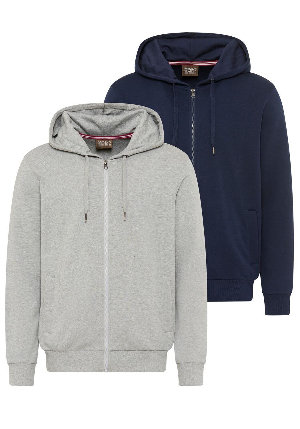 Толстовка с молнией 'Man's World' в темно-синем, крапчато-сером цвете
Толстовка с молнией 'Man's World' в темно-синем, крапчато-сером цвете