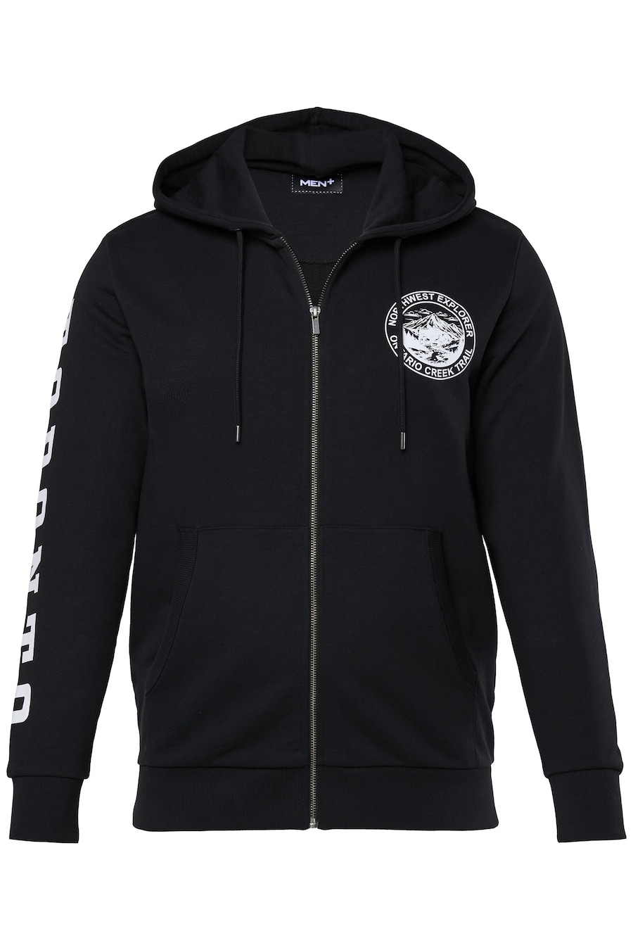Толстовка с капюшоном на молнии Men Plus, черный
Толстовка с капюшоном на молнии Men Plus, черный