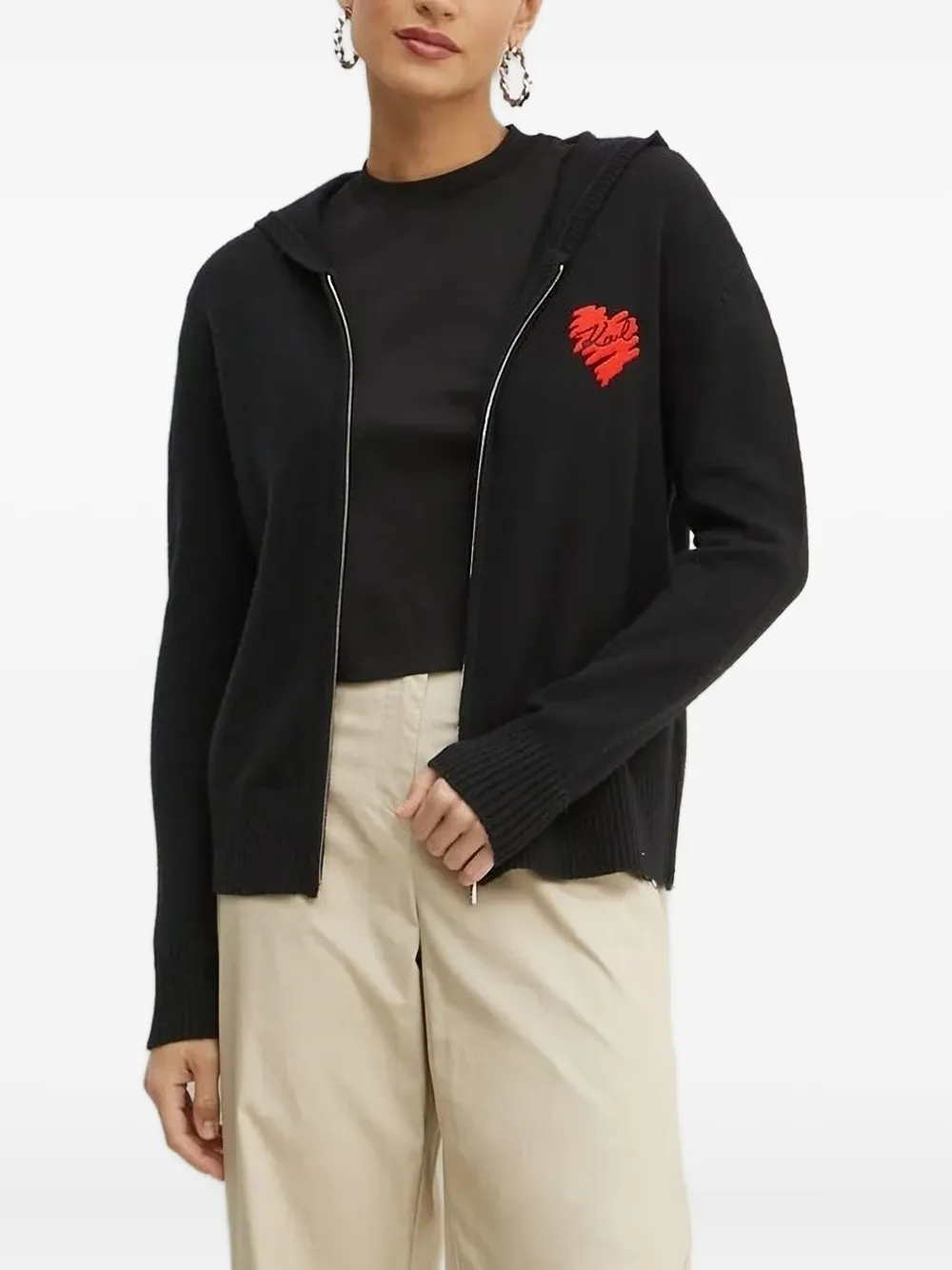 Кардиган с капюшоном и вышивкой в виде сердца KARL LAGERFELD, черный
Кардиган с капюшоном и вышивкой в виде сердца KARL LAGERFELD, черный