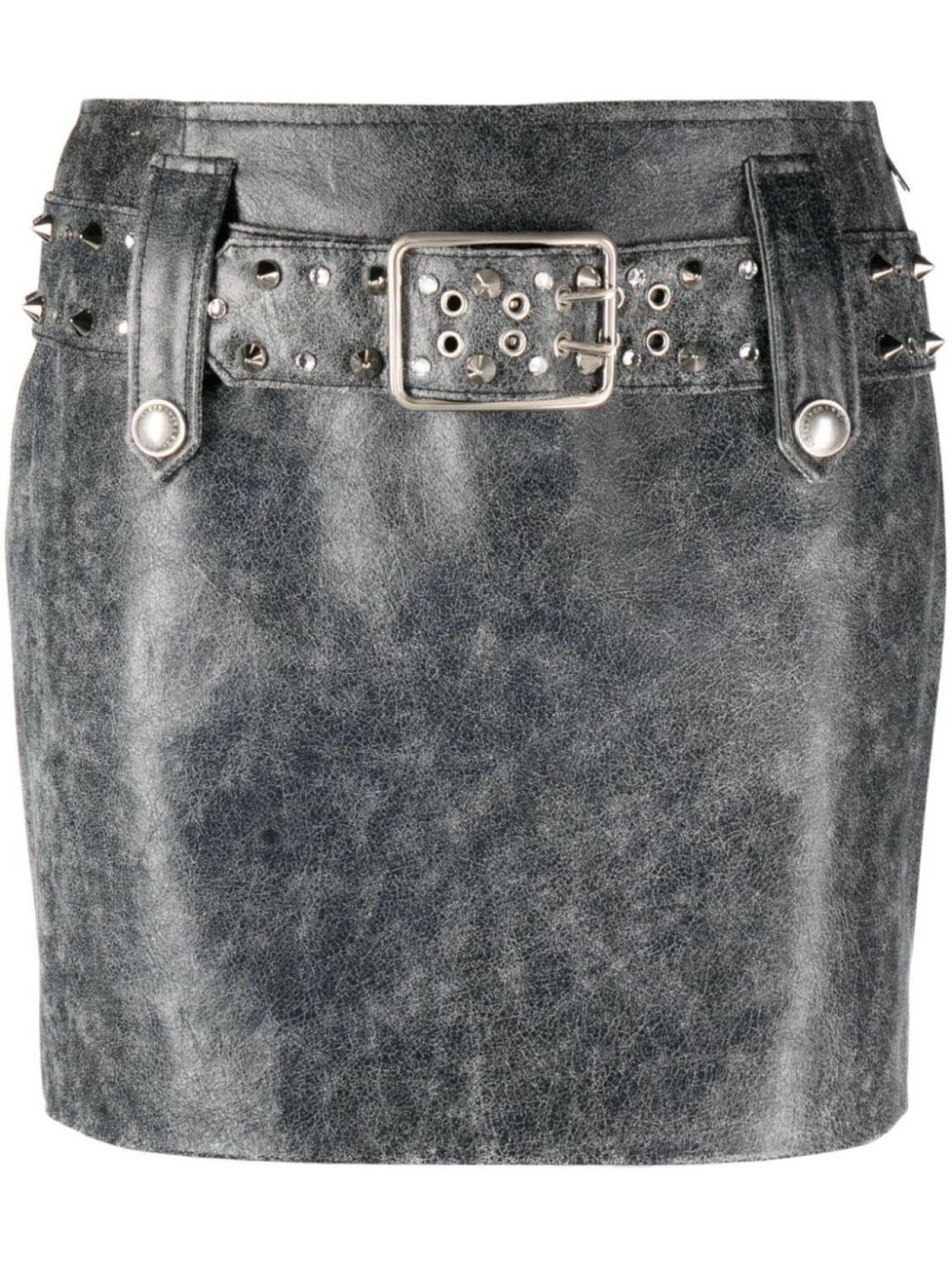 Alessandra Rich кожаная юбка мини с поясом, серый
Alessandra Rich кожаная юбка мини с поясом, серый