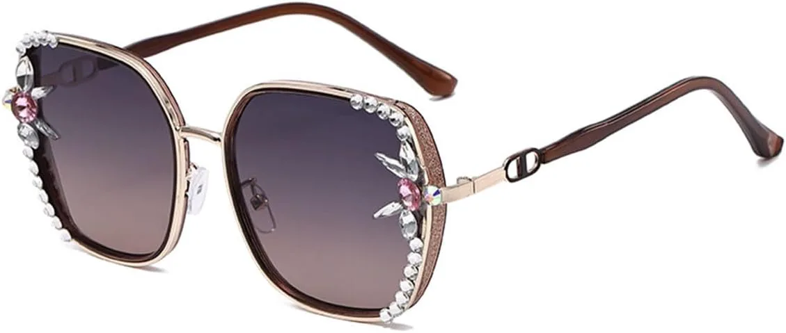 Женские квадратные солнцезащитные очки с блестящими цирконами - защита от УФ-излучения UV400, модные солнцезащитные очки в оправе со стразами AILYFIRMO, Brown
Женские квадратные солнцезащитные очки с блестящими цирконами - защита от УФ-излучения UV400, модные солнцезащитные очки в оправе со стразами AILYFIRMO, Brown