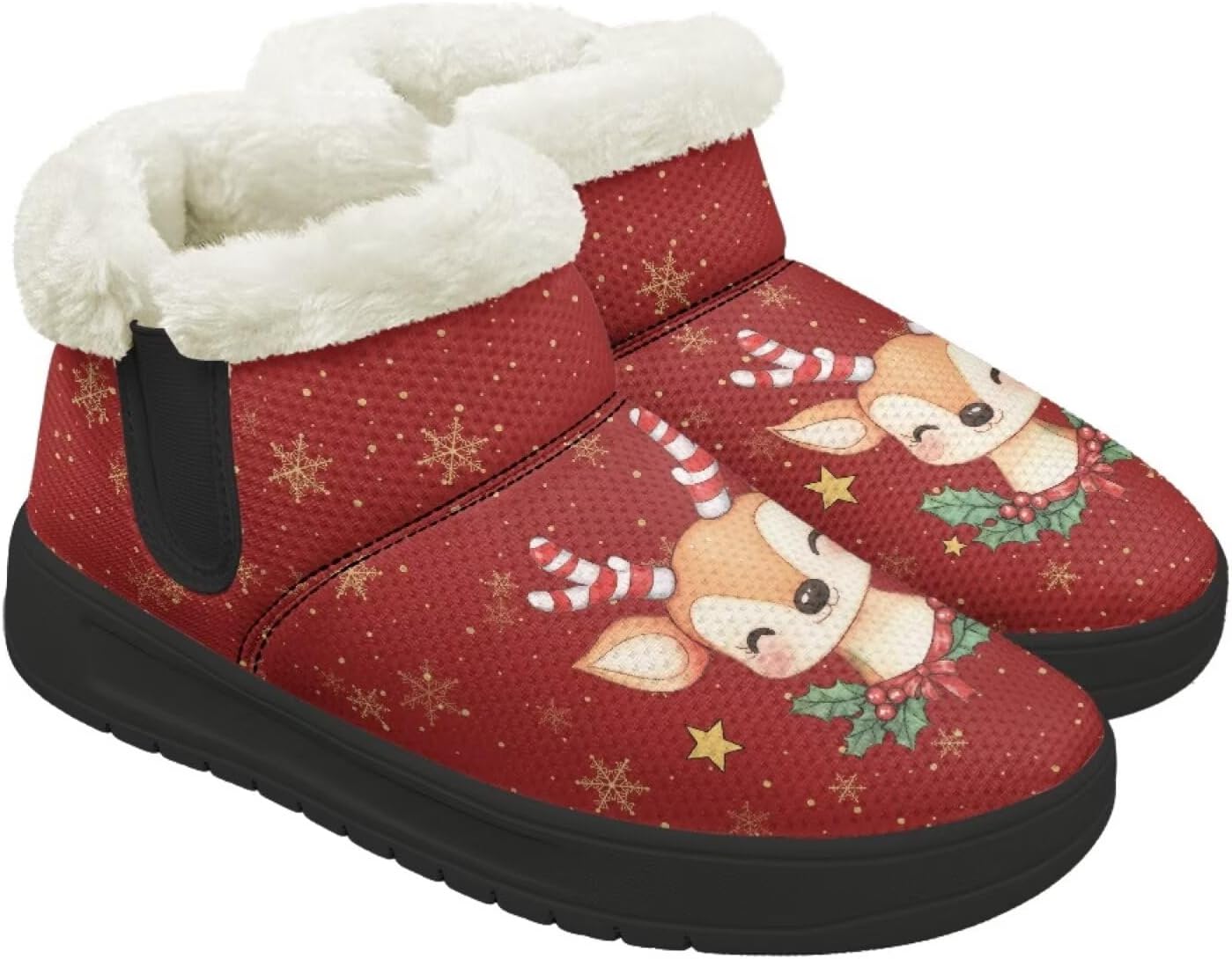 Рождественские ботинки Forchrinse для женщин и мужчин, зимние пушистые снежные ботильоны, удобные теплые короткие ботинки для прогулок, Christmas Reindeer
Рождественские ботинки Forchrinse для женщин и мужчин, зимние пушистые снежные ботильоны, удобные теплые короткие ботинки для прогулок, Christmas Reindeer