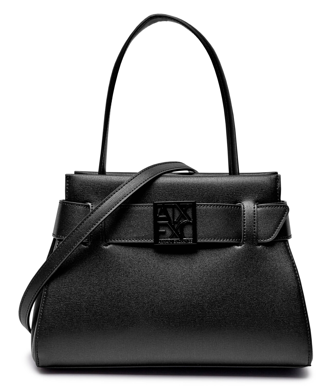 Сумка-тоут Armani Exchange с ручкой и декоративной пряжкой с монограммой, черный
Сумка-тоут Armani Exchange с ручкой и декоративной пряжкой с монограммой, черный