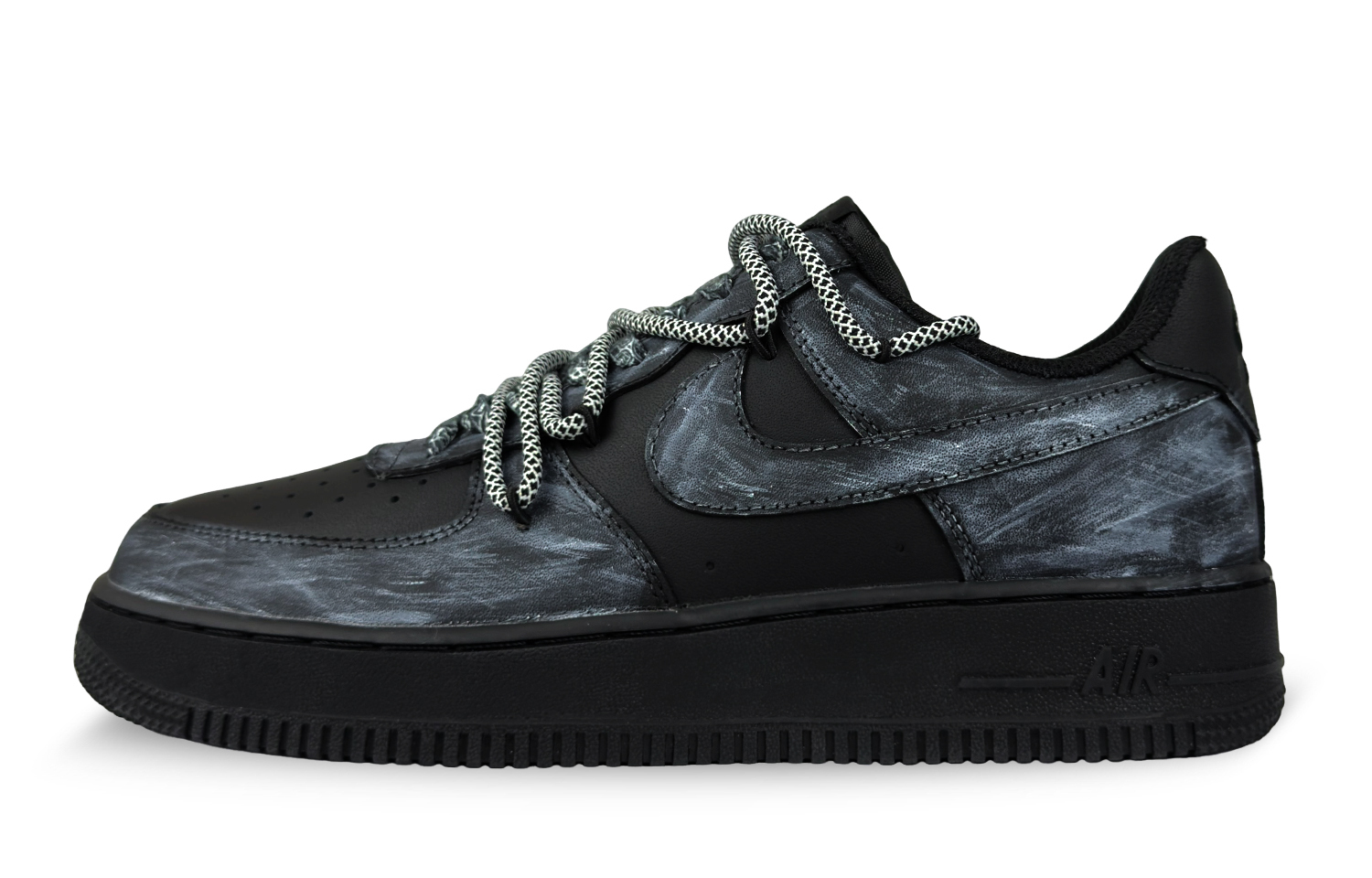 Nike Air Force 1 Rusty Scar Abrasion Resistant низкие скейтбордские туфли мужские Black White
Nike Air Force 1 Rusty Scar Abrasion Resistant низкие скейтбордские туфли мужские Black White