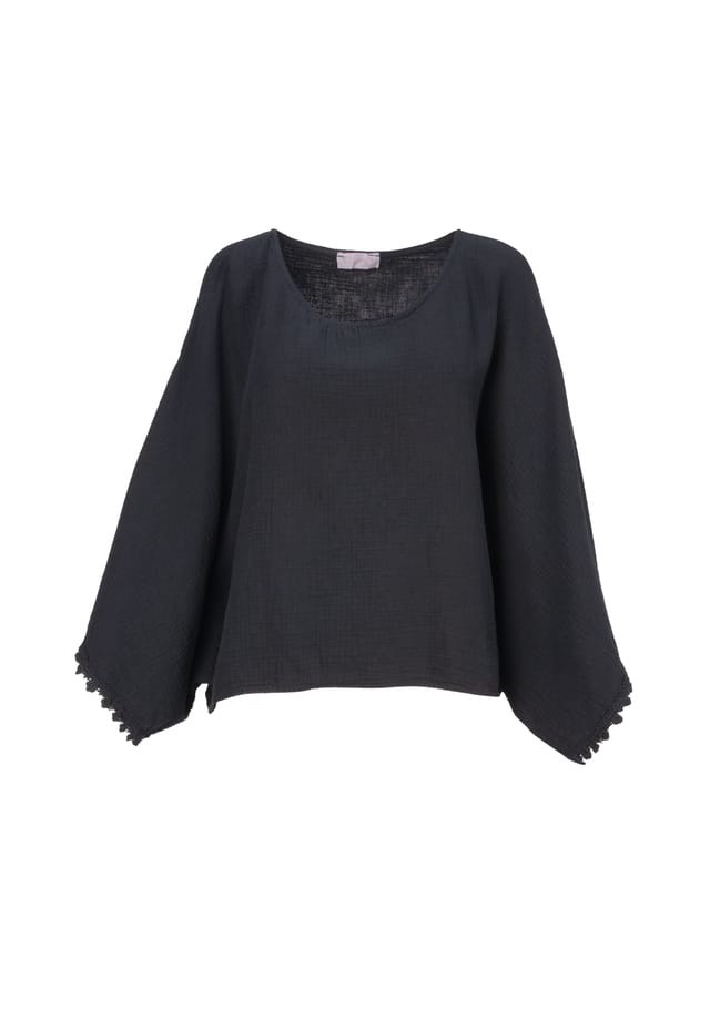 Короткая муслиновая блузка Mathilda из муслина большого размера с бохо-бордюром большого размера из хлопка одного размера Seasons Of April, черный
Короткая муслиновая блузка Mathilda из муслина большого размера с бохо-бордюром большого размера из хлопка одного размера Seasons Of April, черный